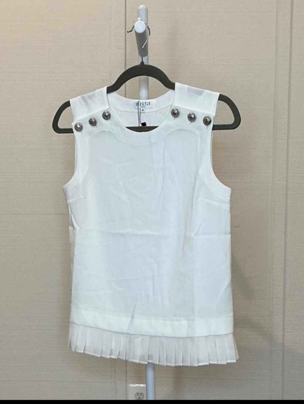 Claudie Pierlot Blouse Sleeveless Pleated Fr Sz 36